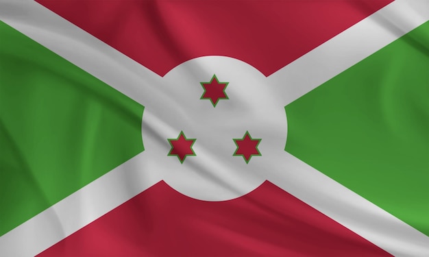 Vlag wind zwaaien dicht bij Burundi