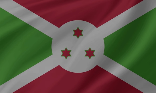 Vlag wind zwaaien dicht bij Burundi