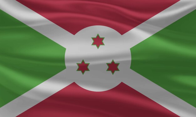 Vlag wind zwaaien dicht bij Burundi