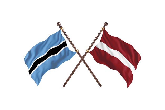 Vlaggen van twee landen versus