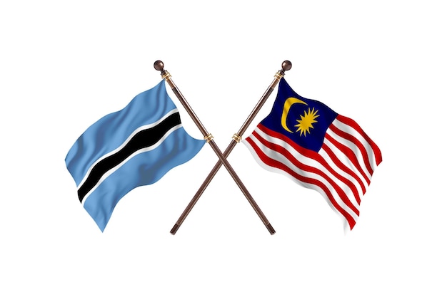 Vlaggen van twee landen versus