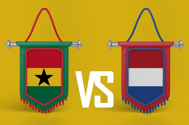 Vlaggenbanner Ghana VS Nederland