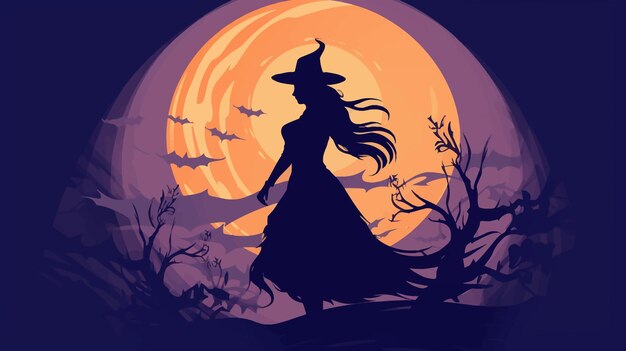 Vlakke vectorillustratie met Halloween-thema