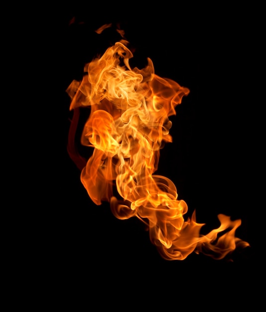 Vlam warmte vuur abstracte achtergrond zwarte achtergrond