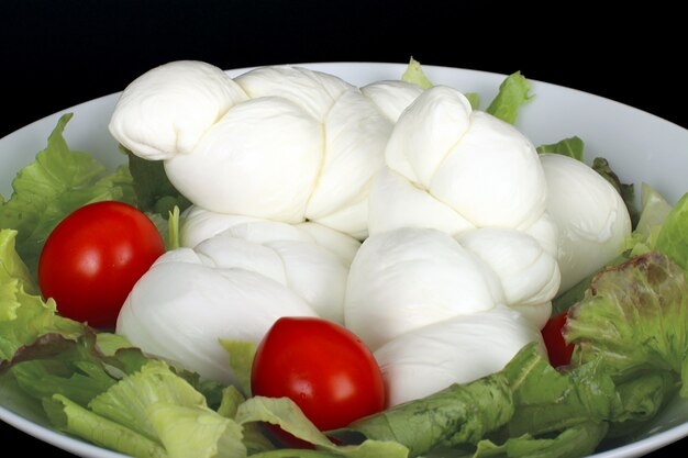 Vlechtwerk van italiaanse mozzarella