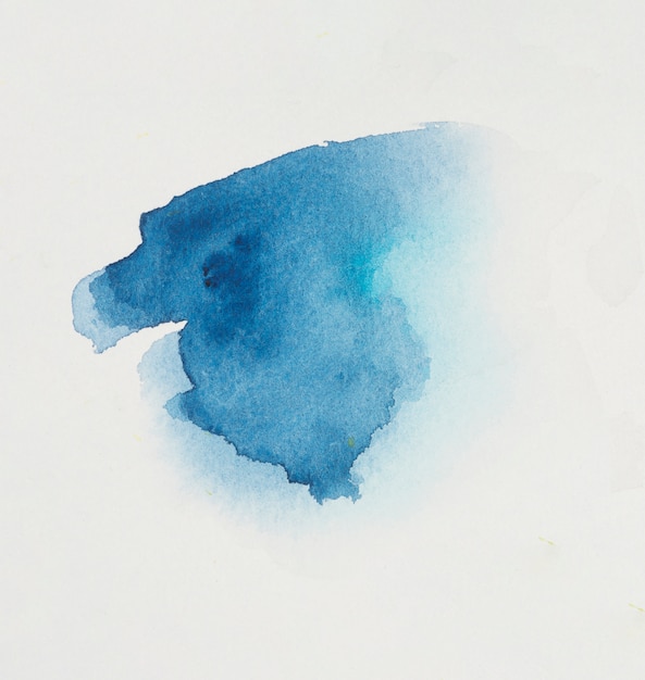 Vlek van helder blauw pigment