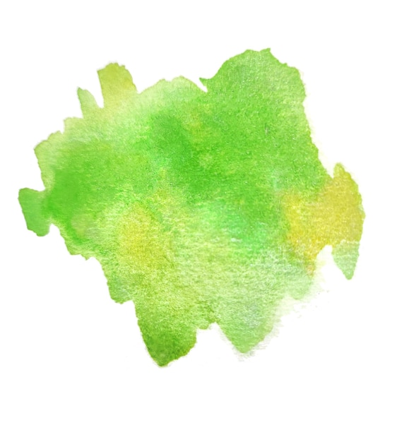 Vlek van smaragdgroene aquarelverf