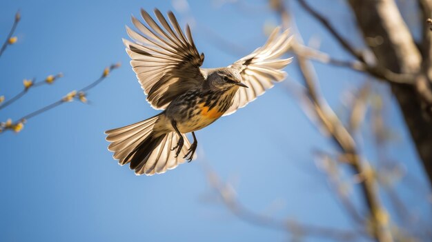 vleugels gele rumped warbler