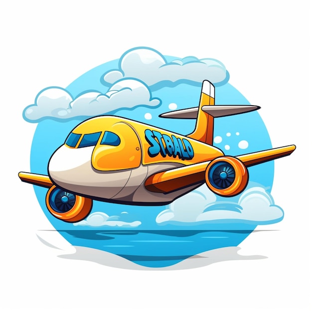 vliegtuig cartoon logo