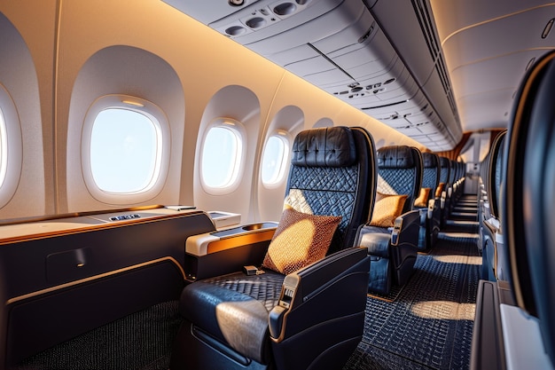 Vliegtuigcabine business class interieur