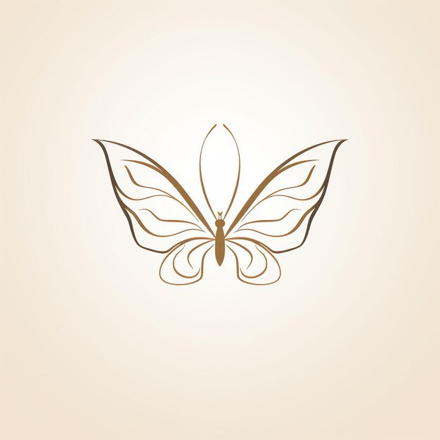 Foto vlinder in één doorlopende lijn tekening mooie vliegende mot voor welzijn schoonheid of spa