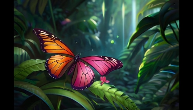 vlinder in het regenwoud filmische look