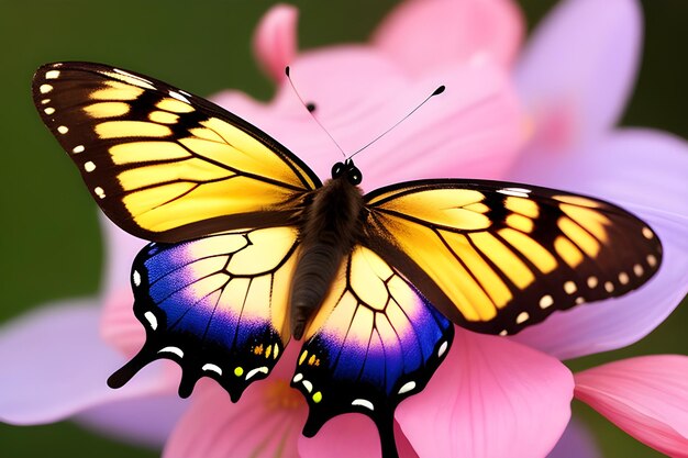 vlinder met gevulde vleugels