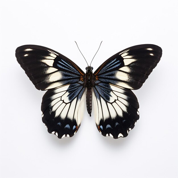 Vlinder op een witte achtergrond Illustratie kunstontwerp generatieve AI