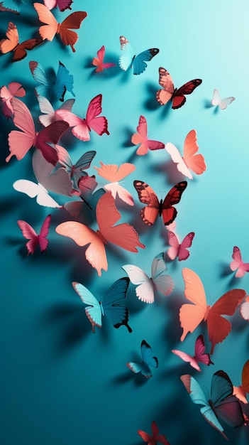 Vlinders vliegen in de lucht