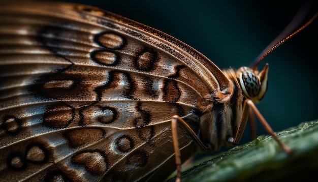 Vlindervleugel toont natuurlijke schoonheid buitenshuis gegenereerd door AI