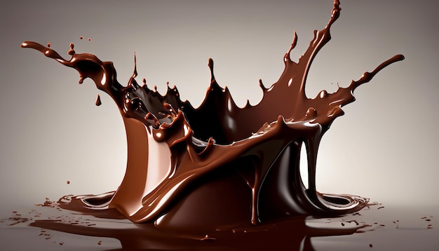 Vloeibare chocolade splash bewegende vloeibare chocolade