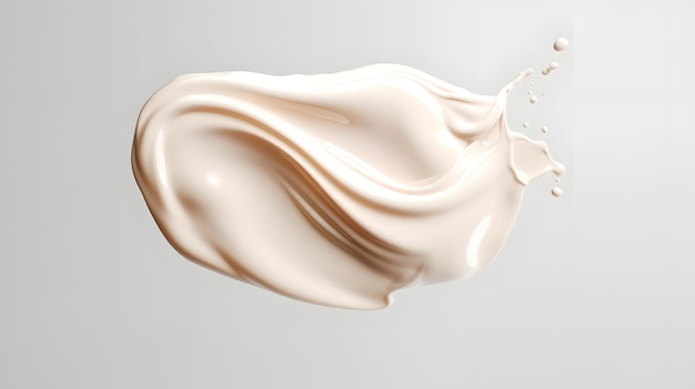 Vloeibare foundation splash element vloeibare make-up crème 3d illustratie