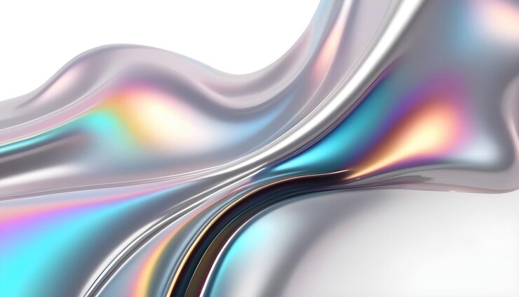 Vloeibare gladde abstracte metalen holografische gekleurde achtergrond