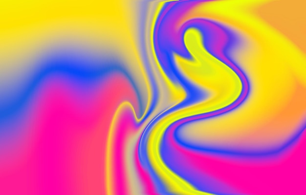 Vloeiende kleuren behang Heldere kleurrijke vormen overlappen Vloeibare kleur achtergrondontwerp