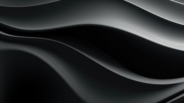 Vloeiende zwarte curvevorm met zachte abstracte achtergrond met kleurovergang