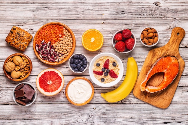 Voedingsmiddelen voor het verbeteren van de geestelijke gezondheid en het welzijn.