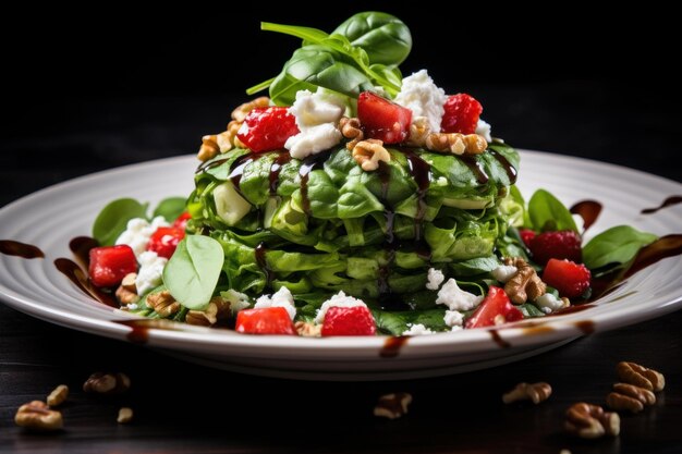 Foto voedingsvriendelijke spinach salade generate ai