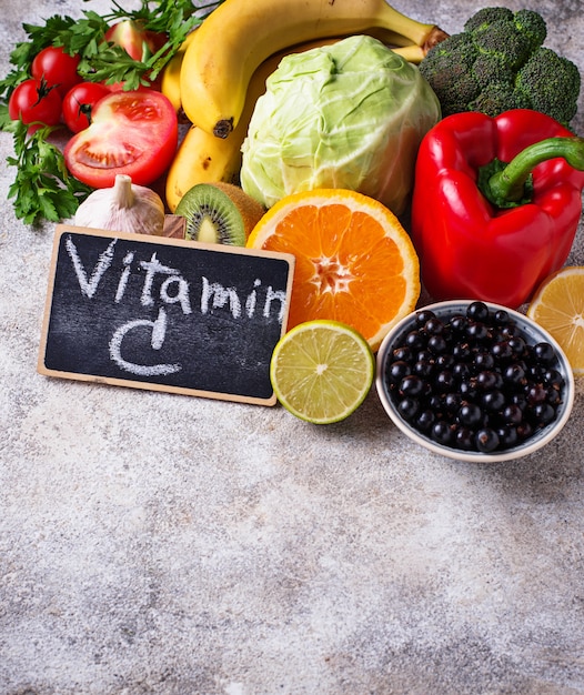 Voedsel dat vitamine c bevat. gezond eten
