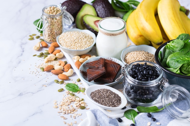 Voedsel rijk aan magnesium, gezond eten en diëten