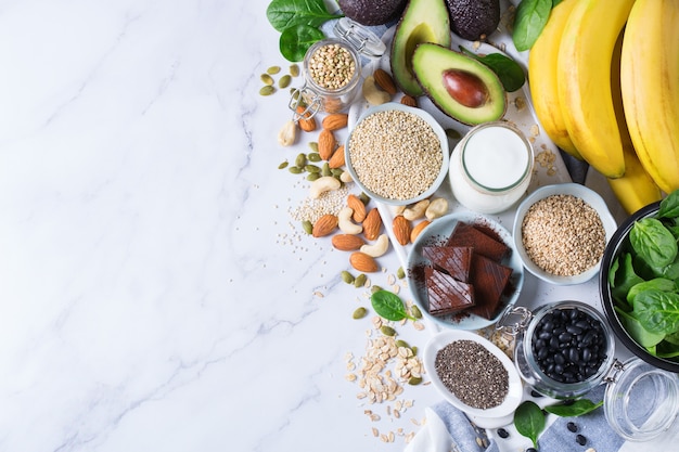 Voedsel rijk aan magnesium, gezond eten en diëten