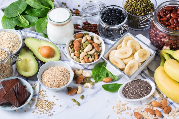 Voedsel rijk aan magnesium, gezond eten en diëten