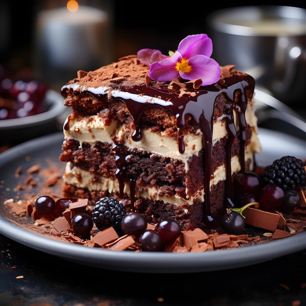 Voedselfotografie chocoladekoffie in het mooie Capin
