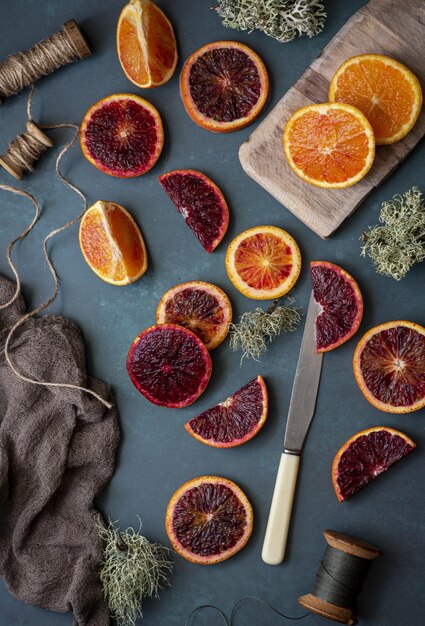 Voedselfotografie van blozende sinaasappels