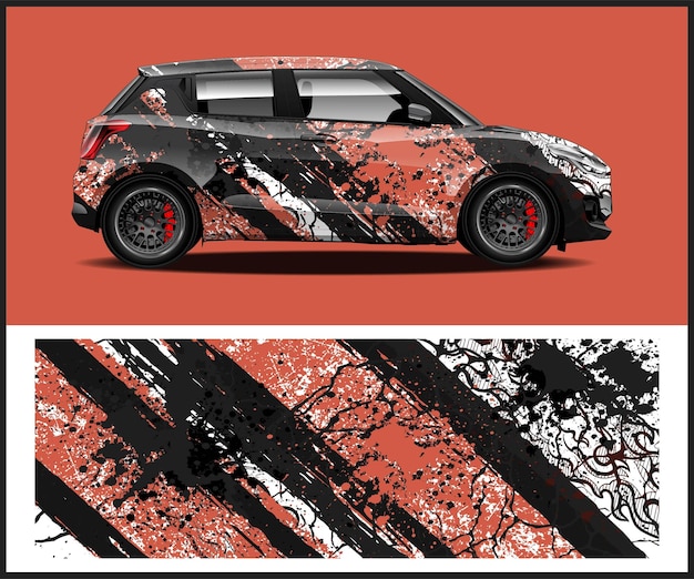 voertuig vinyl wrap sportwagen avontuur voertuig wrap ontwerp