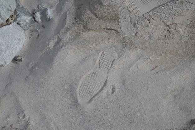 Voetafdruk in het zand