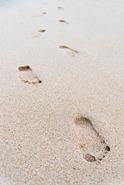 Foto voetafdruk in het zand