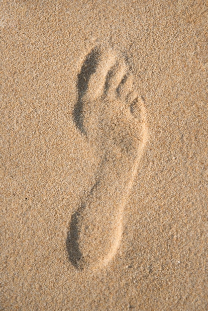 Voetafdruk in het zand