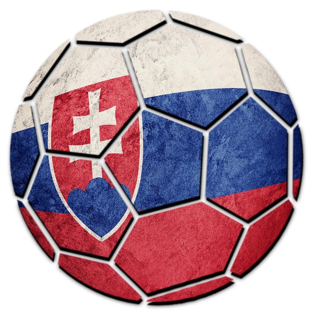Voetbal bal nationale vlag van Slowakije. De voetbalbal van de Slowaakse Republiek.