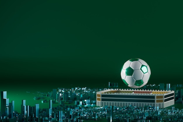 Voetbal ballen object sport bal 3D ontwerp voetbal element