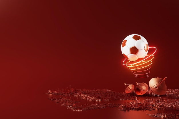 Voetbal ballen object sport bal 3d voetbal ontwerpelement