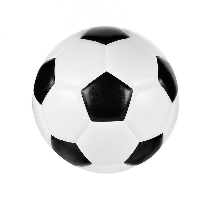 Foto voetbal geïsoleerd op wit