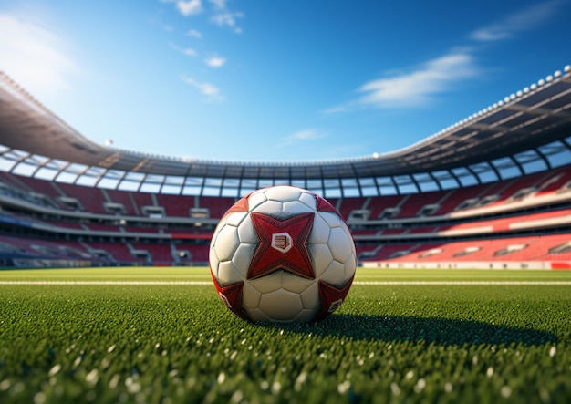 voetbal in het stadion foto