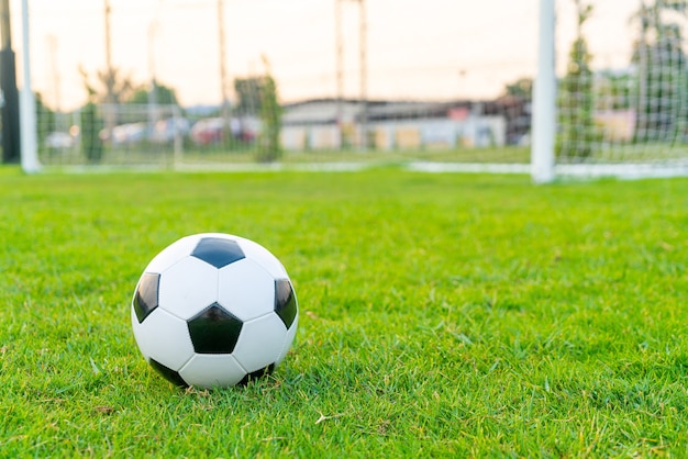 Voetbal op het voetbalveld