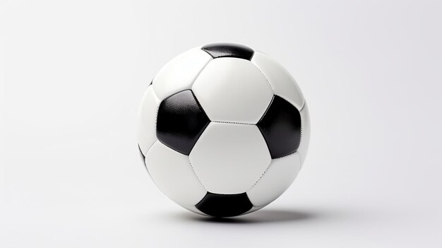 Voetbal op witte achtergrond Voetbal Sport Speel Workout Gezond Leven Spel