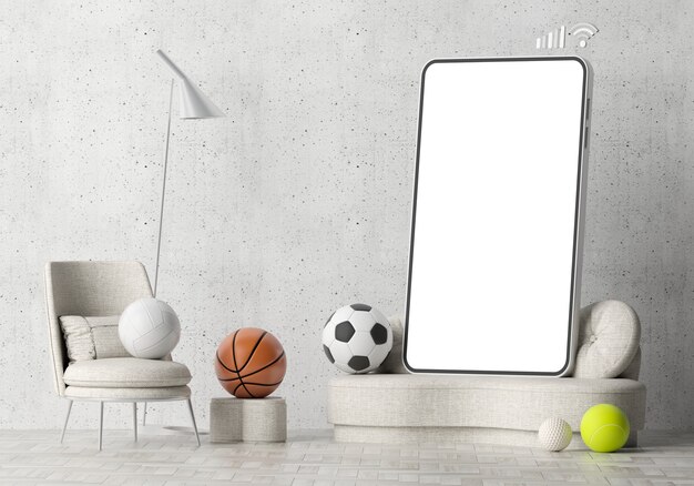 Voetbal smartphone huis