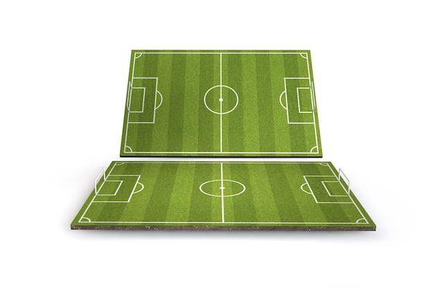 Voetbal voetbalveld 3D-rendering