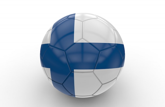 Voetbalbal met de vlag van Finland