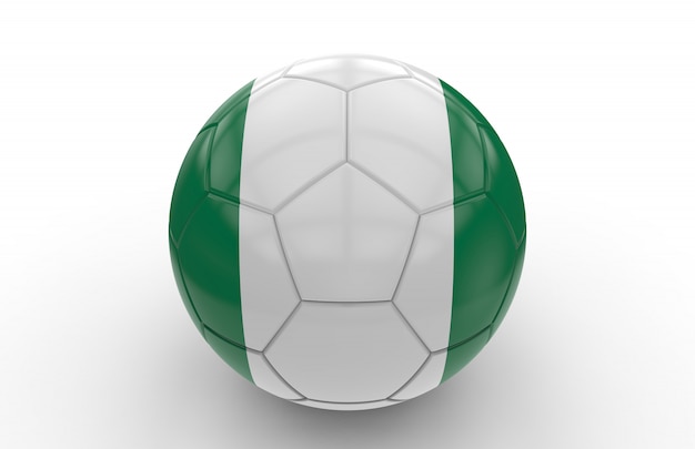 Voetbalbal met de vlag van Nigeria