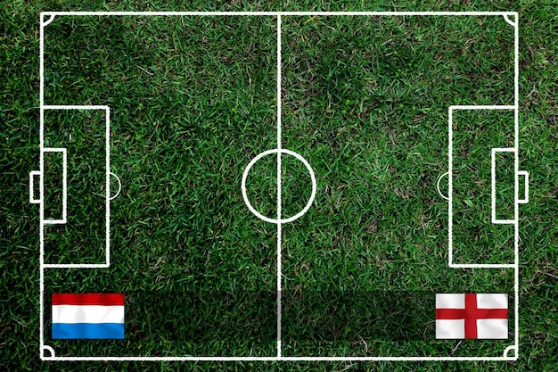 Voetbalbekerwedstrijd tussen het nationale Nederland en het nationale Engeland