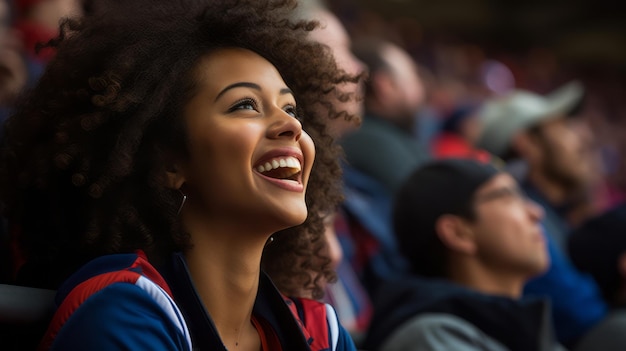 Foto voetbalfan op de tribunes